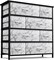 Sorbus Dresser with 8 Drawers - Storage Chest Organizer with Steel Frame, Wood Top, Handles, Fabric Bins